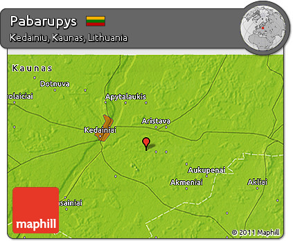 Physical 3D Map of Pabarupys