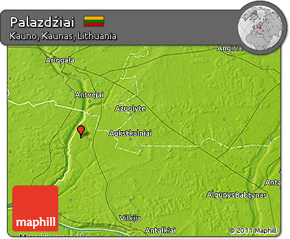 Physical 3D Map of Palazdžiai
