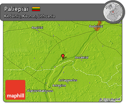 Physical 3D Map of Paliepiai