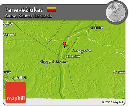 Physical 3D Map of Panevėžiukas