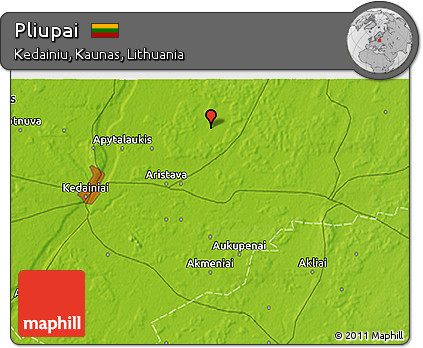 Physical 3D Map of Pliupai