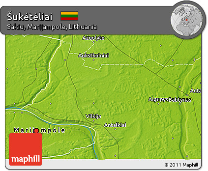 Physical 3D Map of Šukėtėliai