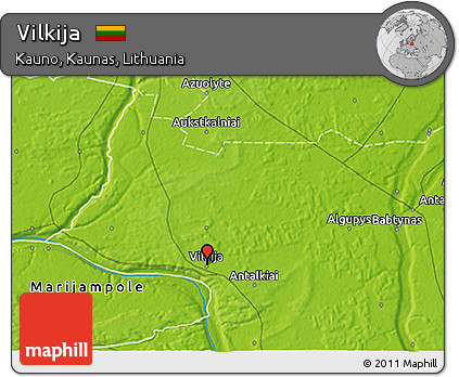 Physical 3D Map of Vilkija