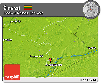 Physical 3D Map of Žinėnai