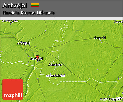 Physical 3D Map of Antvėjai