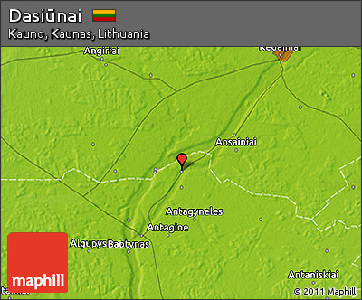 Physical 3D Map of Dasiūnai
