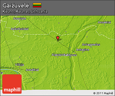 Physical 3D Map of Gaižuvėlė