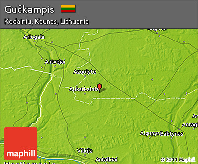 Physical 3D Map of Gučkampis