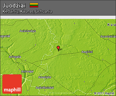 Physical 3D Map of Juodžiai
