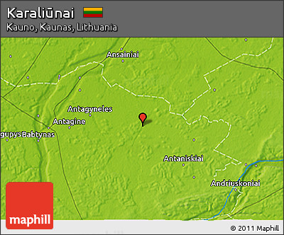 Physical 3D Map of Karaliūnai