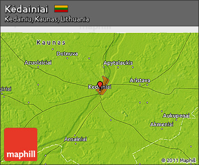 Physical 3D Map of Kėdainiai