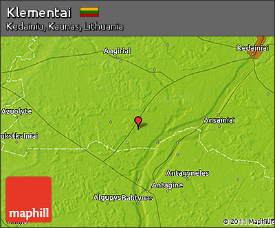 Physical 3D Map of Klementai