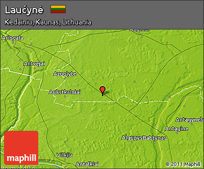 Physical 3D Map of Laučynė