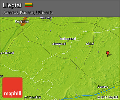 Physical 3D Map of Liepiai