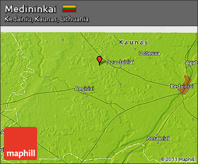 Physical 3D Map of Medininkai