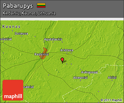 Physical 3D Map of Pabarupys