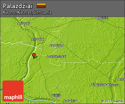Physical 3D Map of Palazdžiai