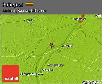 Physical 3D Map of Paliepiai
