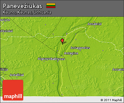 Physical 3D Map of Panevėžiukas
