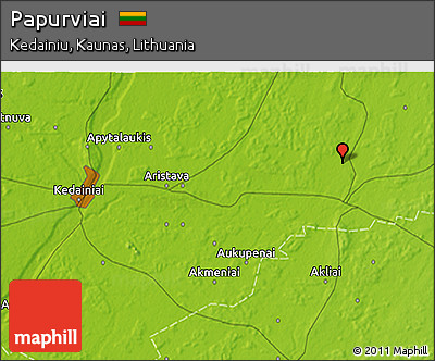 Physical 3D Map of Papurviai