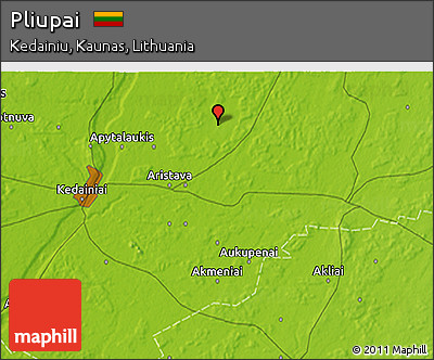 Physical 3D Map of Pliupai