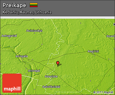 Physical 3D Map of Preikapė