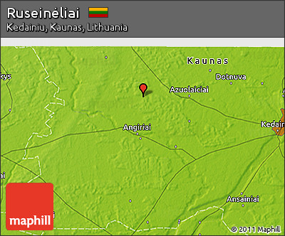 Physical 3D Map of Ruseinėliai