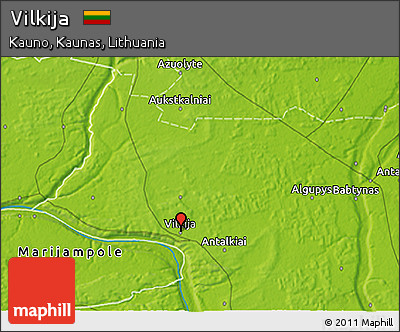Physical 3D Map of Vilkija