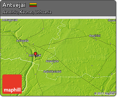 Physical 3D Map of Antvėjai