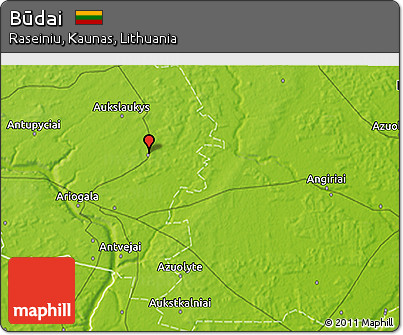 Physical 3D Map of Būdai