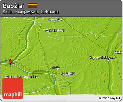 Physical 3D Map of Buožiai