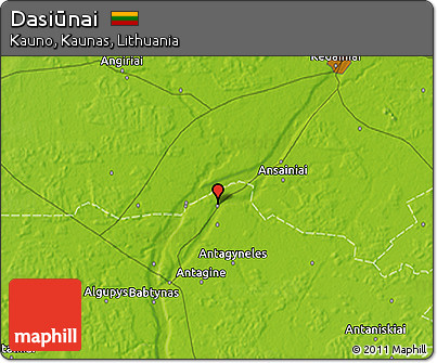 Physical 3D Map of Dasiūnai