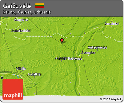 Physical 3D Map of Gaižuvėlė