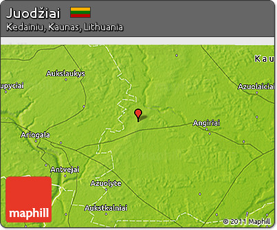 Physical 3D Map of Juodžiai