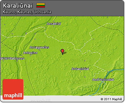 Physical 3D Map of Karaliūnai