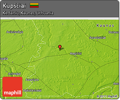 Physical 3D Map of Kupščiai