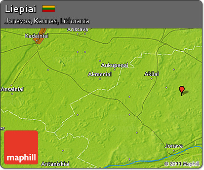 Physical 3D Map of Liepiai