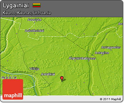 Physical 3D Map of Lygainiai