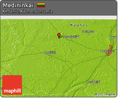 Physical 3D Map of Medininkai
