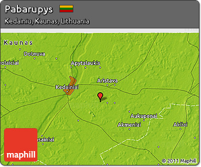 Physical 3D Map of Pabarupys