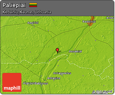 Physical 3D Map of Paliepiai