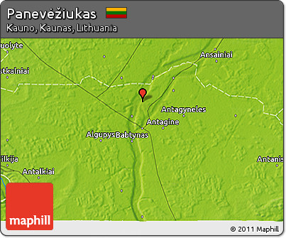 Physical 3D Map of Panevėžiukas