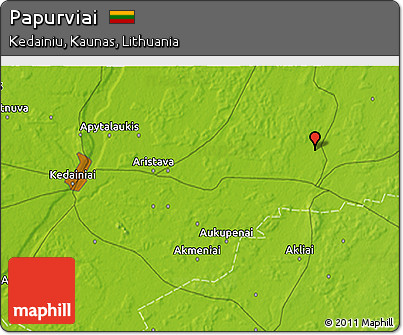 Physical 3D Map of Papurviai