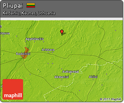 Physical 3D Map of Pliupai