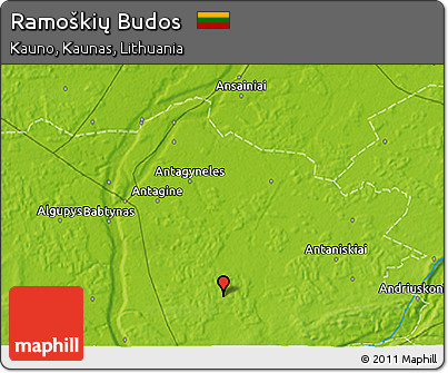 Physical 3D Map of Ramoškių Budos