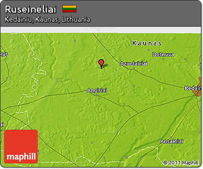 Physical 3D Map of Ruseinėliai