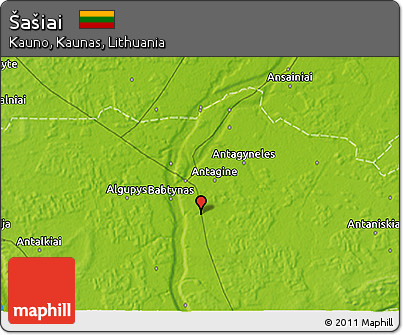 Physical 3D Map of Šašiai
