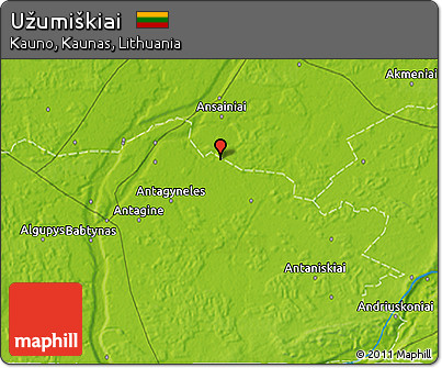 Physical 3D Map of Užumiškiai