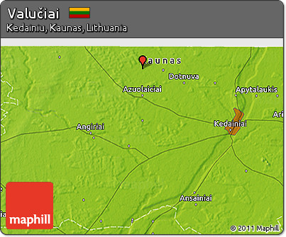 Physical 3D Map of Valučiai
