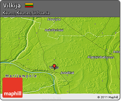 Physical 3D Map of Vilkija